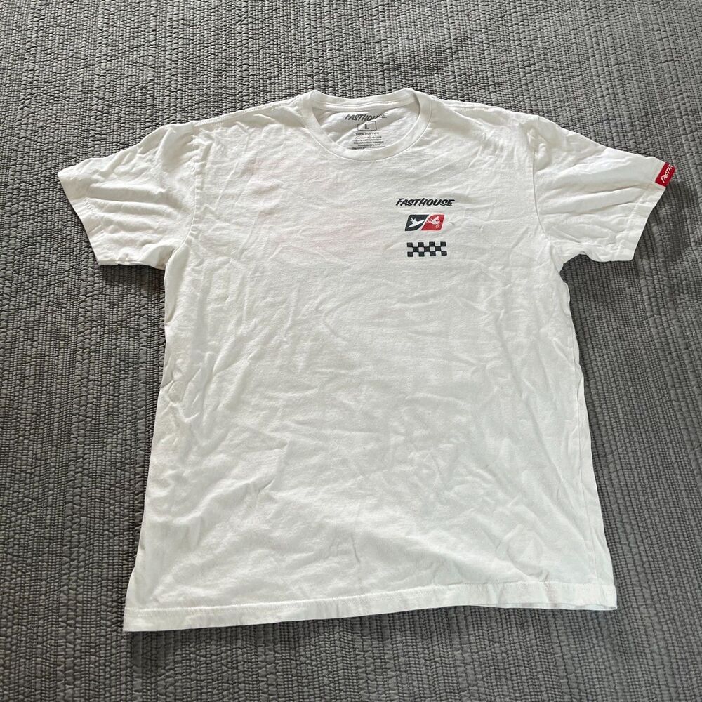 Fasthouse Surfercross Since 1999 Motocross Surf Crossover T-Shirt White Large